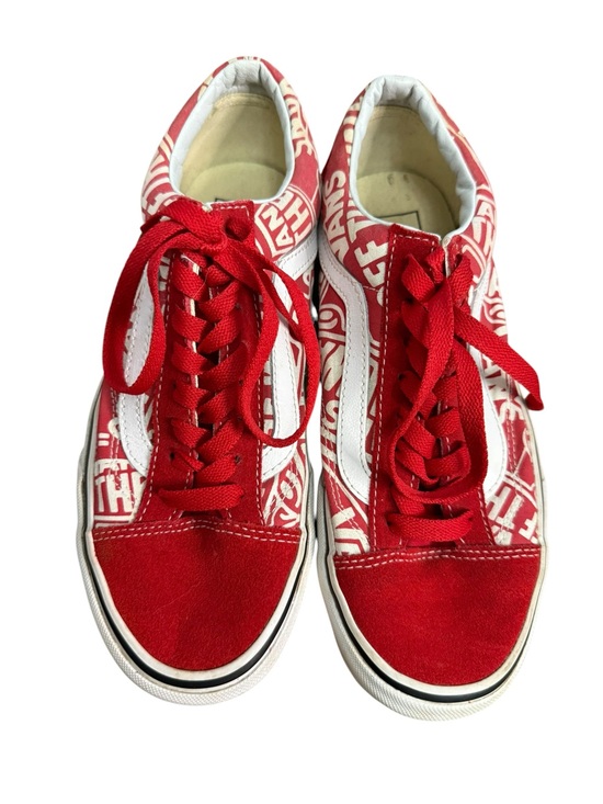 Vans Shoes - Vans Red White Checkered Sneakers Shoes Women's Size 8.5